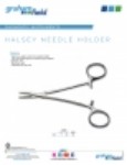 Product Sheet - Halsey Needle Holder, Smooth Jaw